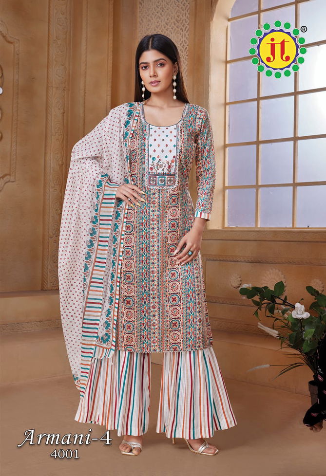 Jt Armani Vol 4 Printed Cotton Dress Material Catalog
